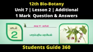 Read more about the article 12th Botany Unit 7 Additional Questions