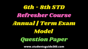 7th Refresher Course Question Paper