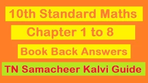 10th maths all unit book back answers
