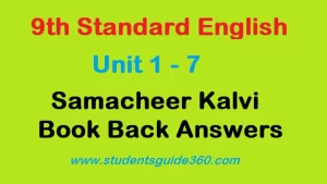 Read more about the article 9th English Book Back Answers
