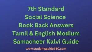 Read more about the article 7th Social Science Book Back Answers