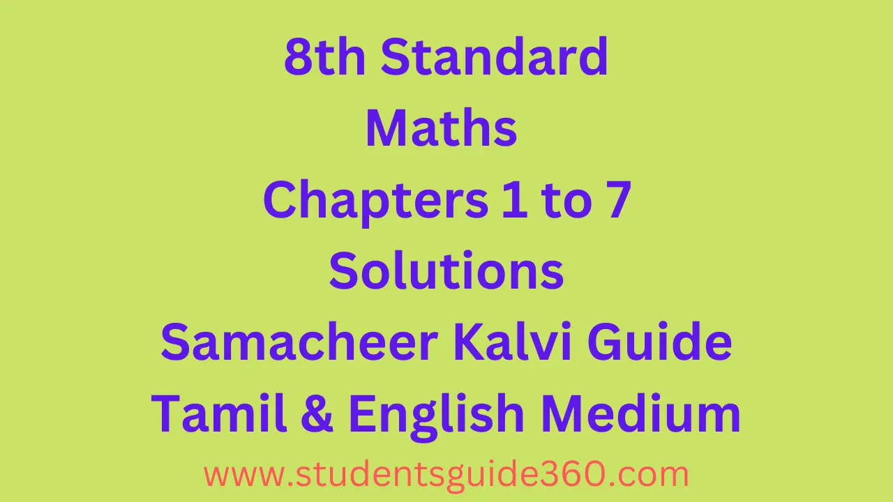 Read more about the article 8th Maths All Chapter Solutions Guide
