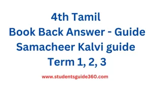 Read more about the article 4th Tamil Book Back Answer Guide