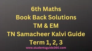 Read more about the article 6th Maths Book Back Answers