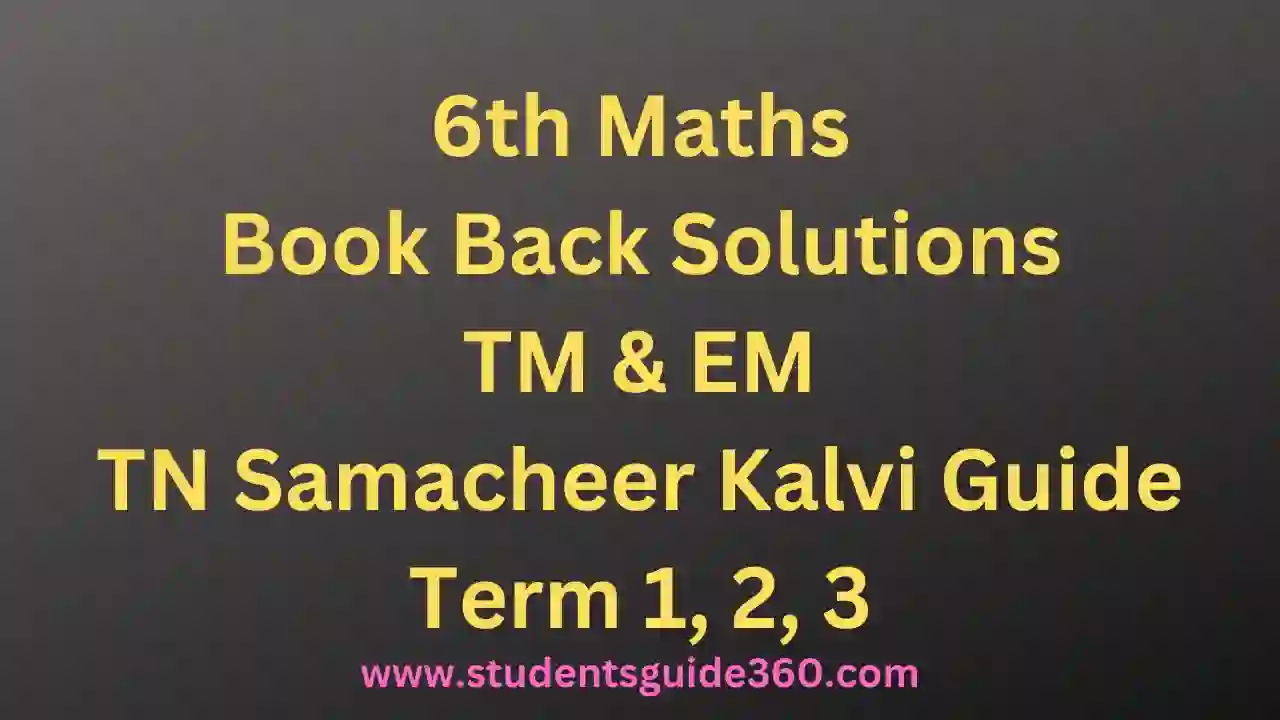6 th maths book back answers in tamil