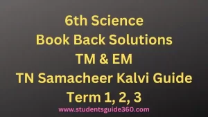 Read more about the article 6th Science Book Back Answers