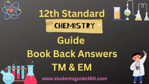 Read more about the article 12th Chemistry Guide Book Back Answers