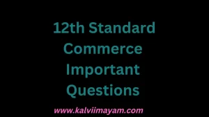 Read more about the article 12th Commerce Important Questions