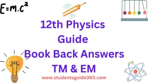 Read more about the article 12th Physics Guide Book Back Answers