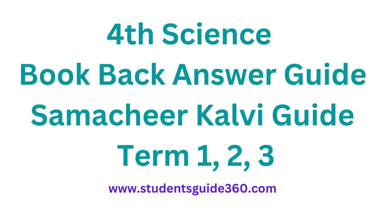 Read more about the article 4th Science Book Back Answers