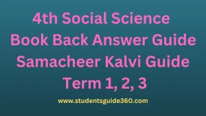 Read more about the article 4th Social Science Book Back Answers
