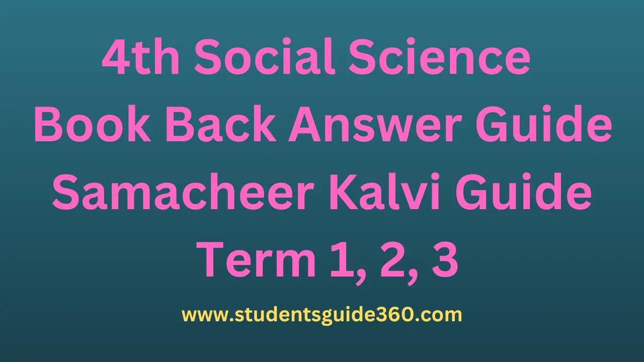 Read more about the article 4th Social Science Book Back Answers