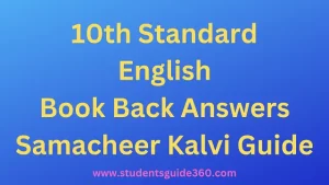 Read more about the article 10th English Unit 2 Supplementary Zigzag Book Back Answers
