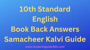 Read more about the article 10th English Unit 1 Prose His First Flight Book Back Answers