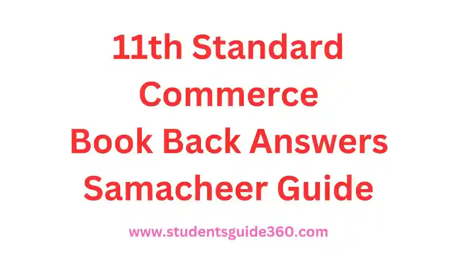 11th Commerce Book Back Answers