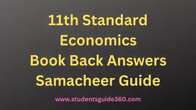 Read more about the article 11th Economics Book Back Answers
