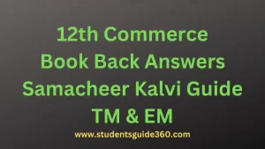 Read more about the article 12th Commerce Book Back Answers
