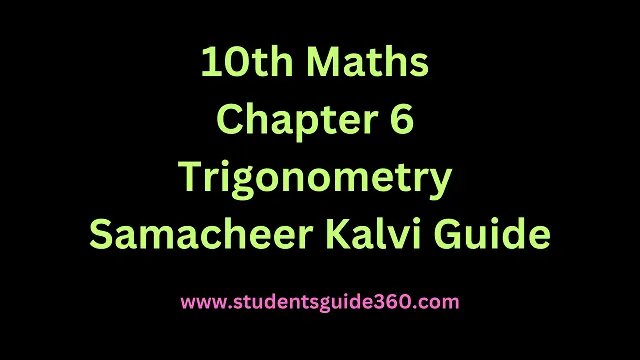 Read more about the article 10th Maths Chapter 6 Trigonometry Exercise 6.5