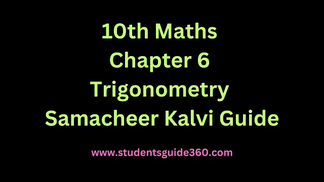You are currently viewing 10th Maths Chapter 6 Trigonometry Exercise 6.4