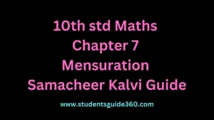 Read more about the article 10th Maths Chapter 7 Mensuration Exercise 7.1
