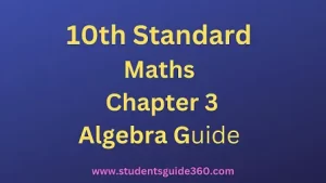 Read more about the article 10th Maths Chapter 3 Algebra Exercise 3.14
