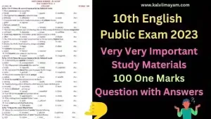 Read more about the article 10th English Important One Mark Question with Answers