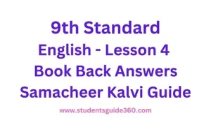 Read more about the article 9th English Unit 4 Supplementary The Cat and the Painkiller Book Back Answers