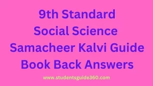 Read more about the article 9th Social Science (History) Lesson 9 Book Back Answers