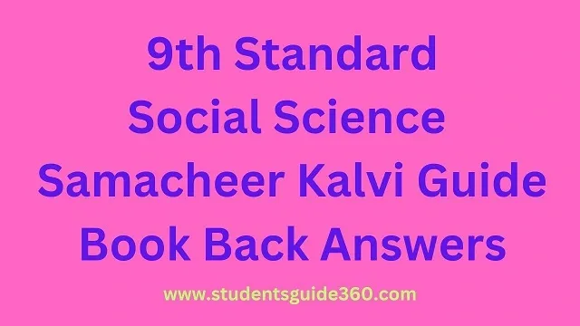 You are currently viewing 9th Social Science Economics Guide Lesson 3