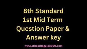 Read more about the article 8th 1st Mid Term Question Paper 2023