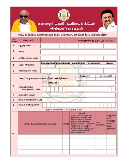 You are currently viewing Kalaignar Magalir Urimai Thogai Application Form