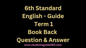 Read more about the article 6th English Guide Term 1 Unit 1 Prose Sea Turtles