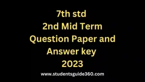 Read more about the article 7th Maths 2nd Mid Term Question Paper and Answer key 2023