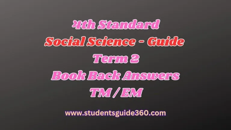 Read more about the article 4th Social Science Guide Term 2 Lesson 2 Physical Features of Tamil Nadu